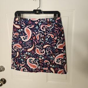 Talbots Vivid Paisley Skirt‎  Size 2